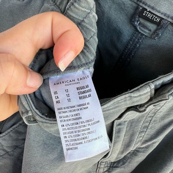 American Eagle Women’s Stretch High Rise Cargo Pant Straight Leg size 12 - Picture 8 of 8